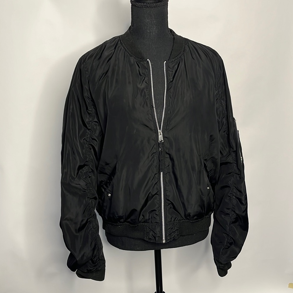 Black bomber jacket